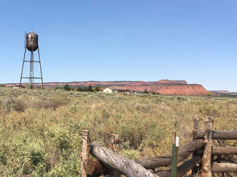 Johnson Canyon Water Tank and Crescent Butte